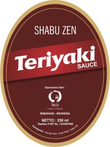 Desain Label Teriyaki 1
